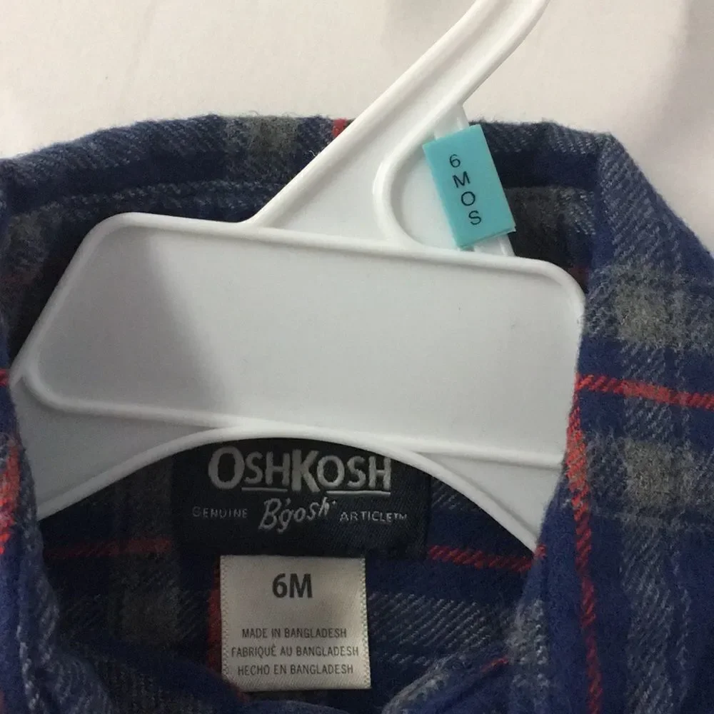 🔥Oshkosh one piece romper baby boys Sz 6 months New